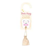 Doja Fairy Door Hanger - Porta magica delle fate, decorazione delle fate dei denti dei denti del latte 10 x 25 cm con slot per soldi, decorazione notturna delle fate dei denti,