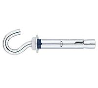 DOJA Industrial | Bulloni a Espansione con Gancio | M10-70 | 10 Pezzi | Ganci Muro in Acciaio Zincato Bianco | Uso: Tasselli Muro, Cemento, Cartongesso, Lamiera | Idoneo per Esterno e Interno