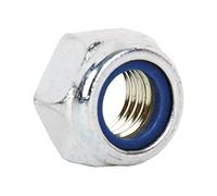 DOJA INDUSTRIAL | Dadi Autobloccanti | Filettatura M10 | 25 Pezzi | Acciaio Zincato | Dadi di Sicurezza Esagonali con Barre Filettate | Ampio Uso: Ferramenta, Idraulica, Ferramenta, Domestico