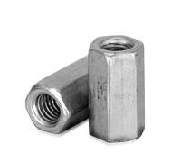 DOJA Industrial | Dado Esagonale Lungo con Barra Filettata | M8 | 36 Pezzi | Dadi di Giunzione in Acciaio Galvanizzato | Dado di Accoppiamento per: Elementi di Fissaggio per Casa, Ufficio, Industria