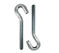 DOJA Industrial | Ganci a Vite | M8 x 60 | 5 Pezzi | Acciaio al Carbonio Zincato | Gancio Soffitto e Parete con Vite | Gancio a Vite | Uso: Ganci Soffitto appendi piante, ganci per tende e Piante