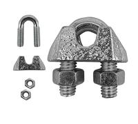 DOJA INDUSTRIAL | MORSETTI PER CAVO ACCIAIO M3 | PACK 40 | Serracavo acciaio maggiore Durezza e Durata | MORSETTO CAVI per filo Stendibiancheria | Morsetto clip per fili tenditore cavetto tendicavo