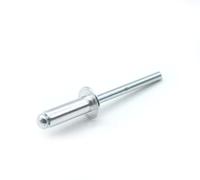 DOJA Industrial | Rivetti Alluminio | 100 pz | 6 x 18 | Alluminio | Rivetti Testa Fiore per Fissaggio Metalli, Lamiera Alluminio, Targa (Auto e Moto) | Per Rivettatrice Pneumatica e Manuale