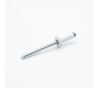 DOJA Industrial | Rivetti Bianchi | 100 pz | 4,8 x 12 | Alluminio | Rivetti per Fissaggio Metalli, Lamiera Alluminio, Targa (Auto e Moto) | Per Rivettatrice Pneumatica e Manuale