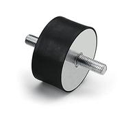 DOJA INDUSTRIAL | Silent Block M8 | 25x20 | Maschio-Maschio | 4 Pezzi | Supporti Gomma Antivibrazione Condizionatore | Antivibranti in Gomma + Acciaio | Gommini Antivibrazione Condizionatore