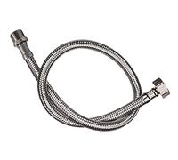 DOJA Industrial | Tubo Flessibile Rubinetto | PACK 2 | Maschio/Femmina | M 3/8" - F 1/2" | 20 cm di Lunghezza | Tubo Doccia Acciaio Inossidabile e Multiuso: Soffione Doccia, Cucina e Bagno