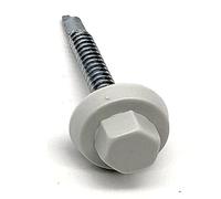 DOJA Industrial | VITI AUTOFILETTANTI PER METALLO 6,3x100 con Coprivite Esagonale M10 | 50 Viti Autoperforanti + 50 Tappi per Bulloni | Autofilettanti Acciaio per fissaggio + Cappucci Protettivi
