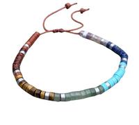 DOJAYA Braccialetto da meditazione bohémien con pietre dei 7 chakra, 2 x 4 mm, per yoga, equilibrio e potenza, calma, radicamento, forza, creatività, spirituale, regalo di compleanno, Medium, Pietra