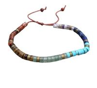 DOJAYA Braccialetto da meditazione bohémien con pietre dei 7 chakra, 2 x 4 mm, per yoga, equilibrio e potenza, calma, radicamento, forza, creatività, spirituale, regalo di compleanno, Medium, Pietra