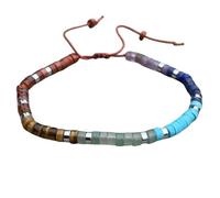 DOJAYA Braccialetto da meditazione bohémien con pietre dei 7 chakra, 2 x 4 mm, per yoga, equilibrio e potenza, calma, radicamento, forza, creatività, spirituale, regalo di compleanno, Medium, Pietra