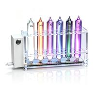 DOJBK Set di Tubi Luminosi A Gas Nobile, 6 Tubi in Vetro per Gas Rari, con Base di Eccitazione, Set Dimostrativo A Gas Inerte Luminescente, Purezza 99,999% E Sigillato Sottovuoto, per Aule