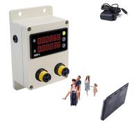 DOJOEUU Contapersone bidirezionale con 2 sensori e riflettore, intervallo di conteggio: 0-999999, Distanza di rilevamento 3,1 m/6,0 m, per parchi, supermercati, Negozi(3 m)