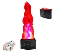 DOJOEUU Effetto Fiamme Finte, 36 LED Fiamma Finta con Telecomando, Tessuto Fiamma 1,5 M 1,8 M 2 M, Lampada da Palco Fiamma Fuoco Prop, Luce Fiamma Artificiale 3D per Bar, Palco(1.5m)