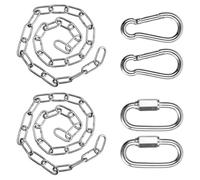 Dokeno 2 Pezzi 304 Catena in Acciaio Inox 60cm Catenina di Ferro per Cestini Appesi con Moschettoni Catena di Prolunga per Poltrona Sospesa per Altalene Poltrone Sospese Amache