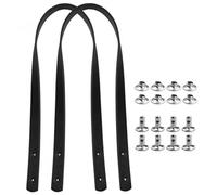 Dokeno 2 Pezzi Cinghie per Borse a Tracolla in Pelle Manici per Borse in Pelle con Rivetto Lunghezza 60 cm Larghezza 2 cm Nero Manici per Borse Fai da Te Cinghie di Ricambio per Borsette