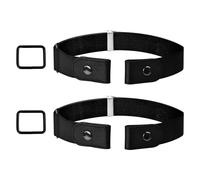 Dokeno 2 Pezzi Cintura Elastica Senza Fibbia, Cintura Invisibile da Donna Uomo, Cintura Invisibile Regolabile Cintura Unisex, Cintura Senza Fibbia per Jeans Vestito Pantaloni Gonn
