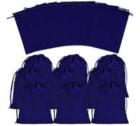 Dokeno 20 Pezzi Sacchetti per Gioielli, Borsa in velluto, Velluto Borse Coulisse, Sacchetti di Velluto mMorbidi per Gioielli, Sacchetti Regalo Banchetti per Matrimoni, Feste, Regalo 12x15CM (Blu)