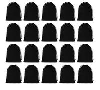 Dokeno 20 Pezzi Sacchetti per Gioielli, Borsa in velluto, Velluto Borse Coulisse, Sacchetti di Velluto mMorbidi per Gioielli, Sacchetti Regalo Banchetti per Matrimoni, Feste, Regalo 12x15CM (Nero)