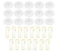 Dokeno 30 Pezzi Ganci Autoadesivi Trasparenti, Versatili da Parete e Soffitto, Senza Perforazione, Mini Adesivi per Cucina, Bagno, Porta