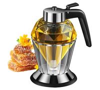 Dokeno Dispenser per Miele 200 ml Distributore Trasparente con Supporto Vetro Antigoccia Dispenser Cucina Vetro Bellissimo Vaso per Miele