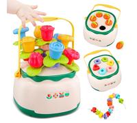 Dokeno Giochi Montessori 1 Anno,Giochi educativi 1 Anno,Gioco di Smistamento Montessori Raccolta di Carote,Blocchi da Impilare e Identificare,Giochi Montessori Giocattolo per Bambini 1 2 3 Anni+