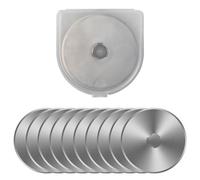Dokeno Lame di Ricambio per Taglierine Rotante, 10Pcs Cutter per Cucito da 28/45mm in Acciaio Inox, Lame Rotativa Quilting Lame Rotonde Affilate per Tessuto Pelle Carta (45mm)