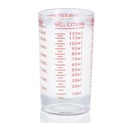 Dokeno Mini Misurino in Vetro 4OZ/120ML Misurino Graduato con Bilancia Resistente al Calore Bicchiere Dosatore per Cucina Bar Vodka Cocktail Tequila