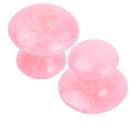 Dokeno Pietre da Massaggio Professionali in Resina Naturale, 2 Pezzi Pietre da Massaggio a Forma di Fungo, Strumento di Massaggio Raschiante in Resina Naturale, per Massaggio, Spa (Colore: Rosa)