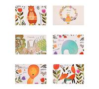 Dokeno Set da 12 Biglietti di Ringraziamento - Perfetti per Famiglia e Amici - Versatili per Addio, Battesimo, Matrimonio - Biglietti di Auguri Alta Qualità - Biglietti Grazie con Animali Dipinti