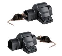 Dokeno Set di 2 Trappola Viva Trappola per Topi, Trappole per Topi, Trappole per Ratti e Topi, Trappola per Topi, Riutilizzabile, Uso Interno e Esterno,per Le Esche, Giardino, Casa, Ufficio