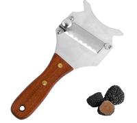 Dokeno Tartufo Affetta, Affettatrice per Cioccolato con Manico in Legno Affetta per Formaggio Regolabile Affetta Tartufi in Acciaio Inox per Tartufi Verdure e Formaggi