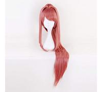 Doki Doki Literature Club! Parrucche Cosplay Monika Parrucca Cosplay Perucas Capelli Sintetici Resistenti Al Calore Da 95 Cm + Cappuccio Per Parrucca