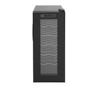 Dokiiovo Armadietto per vino nero, con porta in vetro temperato, armadietto indipendente, con pannello touch a LED, cantina vino per soggiorno, uffici, cucine, bar (12 bottiglie)