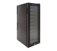 Dokiiovo Armadietto per vino nero, con porta in vetro temperato, armadietto indipendente, con pannello touch a LED, cantina vino per soggiorno, uffici, cucine, bar (30 bottiglie)