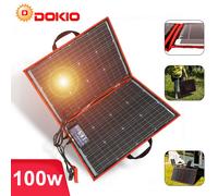 Dokio 100w 12v Kit pannello solare portatile Per batteria/roulotte/power station