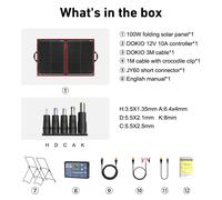 Dokio 100W/150W/200W/300W Pannello Solare Pieghevole - Camper, Powerstation
