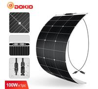 DOKIO 100W 18V Pannello solare flessibile mono fuori reteper 12V batteria,camper