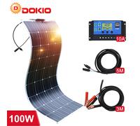 Dokio 100w Semi-flessibile Monocristallino Kit pannello solare Per Home/RV/Barca