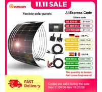 DOKIO 100Wset 200Wset 400Wset 18V pannello solare flessibile impermeabile monocristallino campeggio 12V ricarica della batteria