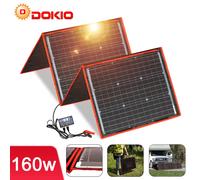 Dokio 150W 12v Kit Pannello Solare Portatile Per Batteria/Roulotte/Power Station