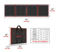Dokio 150W 200W 300W Pannello Solare Portatile per Festival,Viaggi e Uso Esterno
