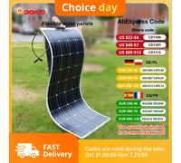 DOKIO 18V 100W/200W/400W Pannelli solari flessibili Pannello solare monocristallino impermeabile Campeggio RV Carica domestica 12V