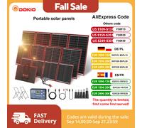 Dokio 18V 80W 100W 160W 200W 300W con supporto pannello solare pieghevole flessibile 12V Controller pannello solare portatile 100W ZJ Set
