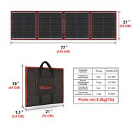 Dokio Kit pieghevole Solare da Campeggio 150W 200W per Energia Mobile in Camper