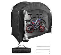 DOKKOME Tenda da bicicletta, impermeabile, portatile, da campeggio, per biciclette, garage, per esterni, per biciclette, moto, attrezzi da giardino, colore nero
