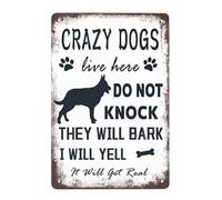 DoKnock or Ring - Cartello divertente per porta d'ingresso, con scritta "Leave Packages at The Warning Dog Paw Prints Decor, in metallo nero, per prato, giardino, casa, camera, 20,3 x 30,5 cm (n. 120)