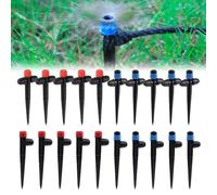 DOKRIN Accessori per l'irrigazione,20 pezzi di irrigatore a molla con fibbia di bloccaggio, tipo irrigatore a otto fori con gocciolatore a flusso regolabile