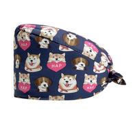 DOKRIN Cuffie mediche per capelli e barba,Un berretto da lavoro stampato, unisex, traspirante, regolabile, adatto per infermieri, dentisti, farmacisti e medici.