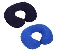 DOKRIN Cuscini da campeggio,2 cuscini gonfiabili a forma di U per esterni, cuscino floccato portatile per la protezione del collo durante la pausa pranzo da viaggio