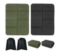 DOKRIN Cuscini da campeggio 2 pezzi di tappetino pieghevole per esterni con 2 borse portaoggetti, cuscino da stadio pieghevole, impermeabile, portatile, per campeggio all'aperto